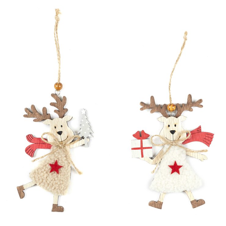 SUSPENSION RENNE NOEL EN PELUCHE