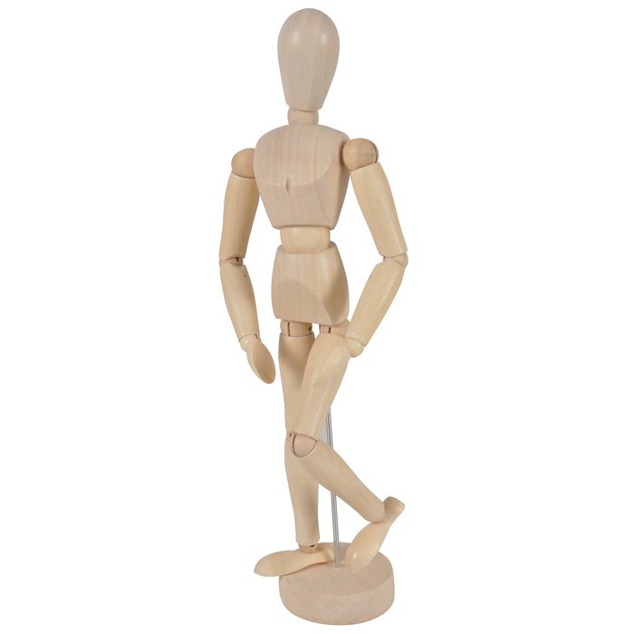 MANNEQUIN BOIS VERNIS 31CM