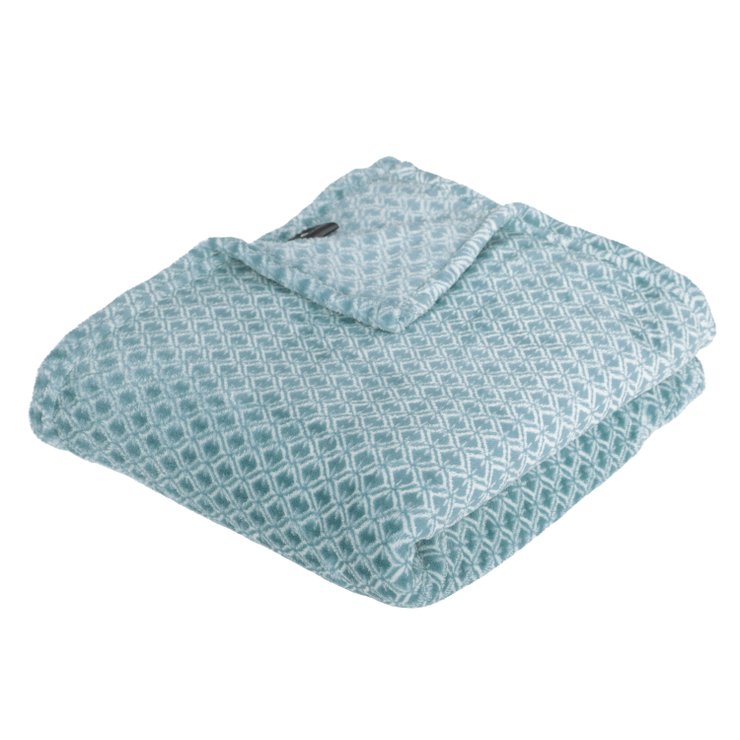 PLAID FLANELLE IMPRIME OTTO BLEU 125X150CM