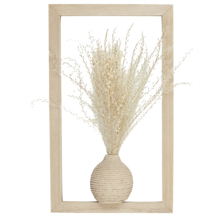 CADRE DECORATIF FLEURS SECHEES 16X25CM