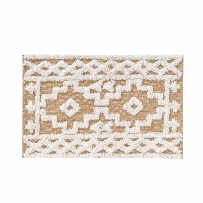 TAPIS RECTANGLE 60X90CM JUTE ET COTON UNI MEDINE