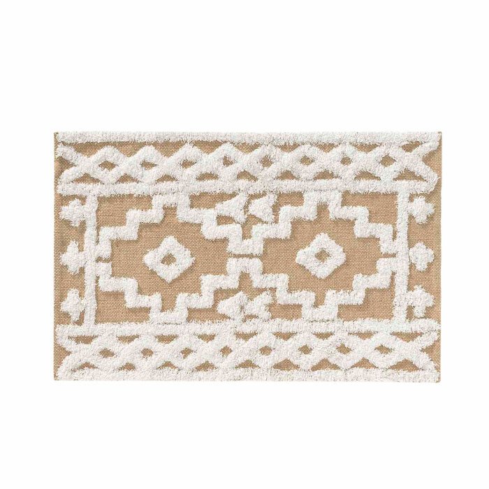 TAPIS RECTANGLE 60X90CM JUTE ET COTON UNI MEDINE