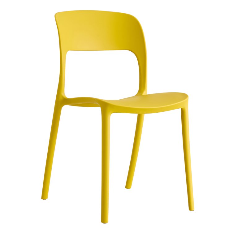 CHAISE SCANDI JAUNE MOUTARDE