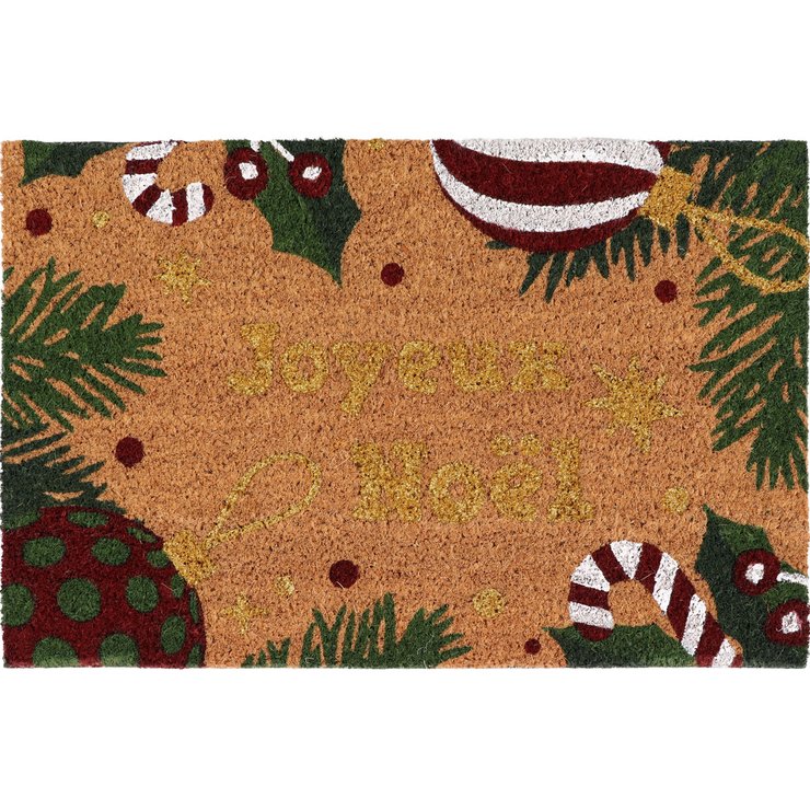 TAPIS COCO 40X60CM IMPRIME JOYEUX NOEL