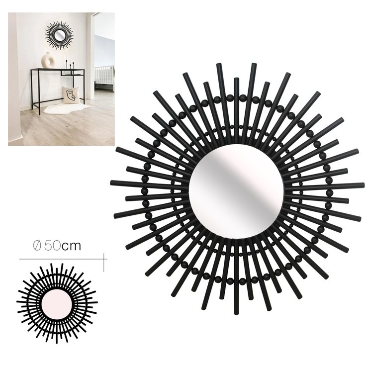 MIROIR BAMBOU D.50CM