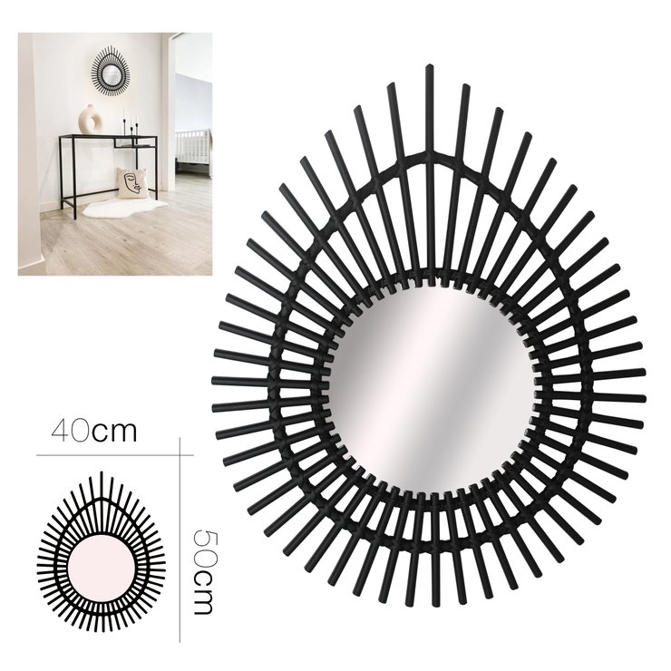 MIROIR BAMBOU 50X40CM