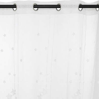 VOILAGE ETOILE BRODE BLANC 140X240CM