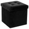 POUF PLIABLE VELOURS NOIR LYSANDRE