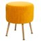 TABOURET APPOINT VELOURS SOLARO OCRE