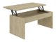 TABLE AVEC PLATEAU RELEVABLE MELAMINE BOIS CLAIRE