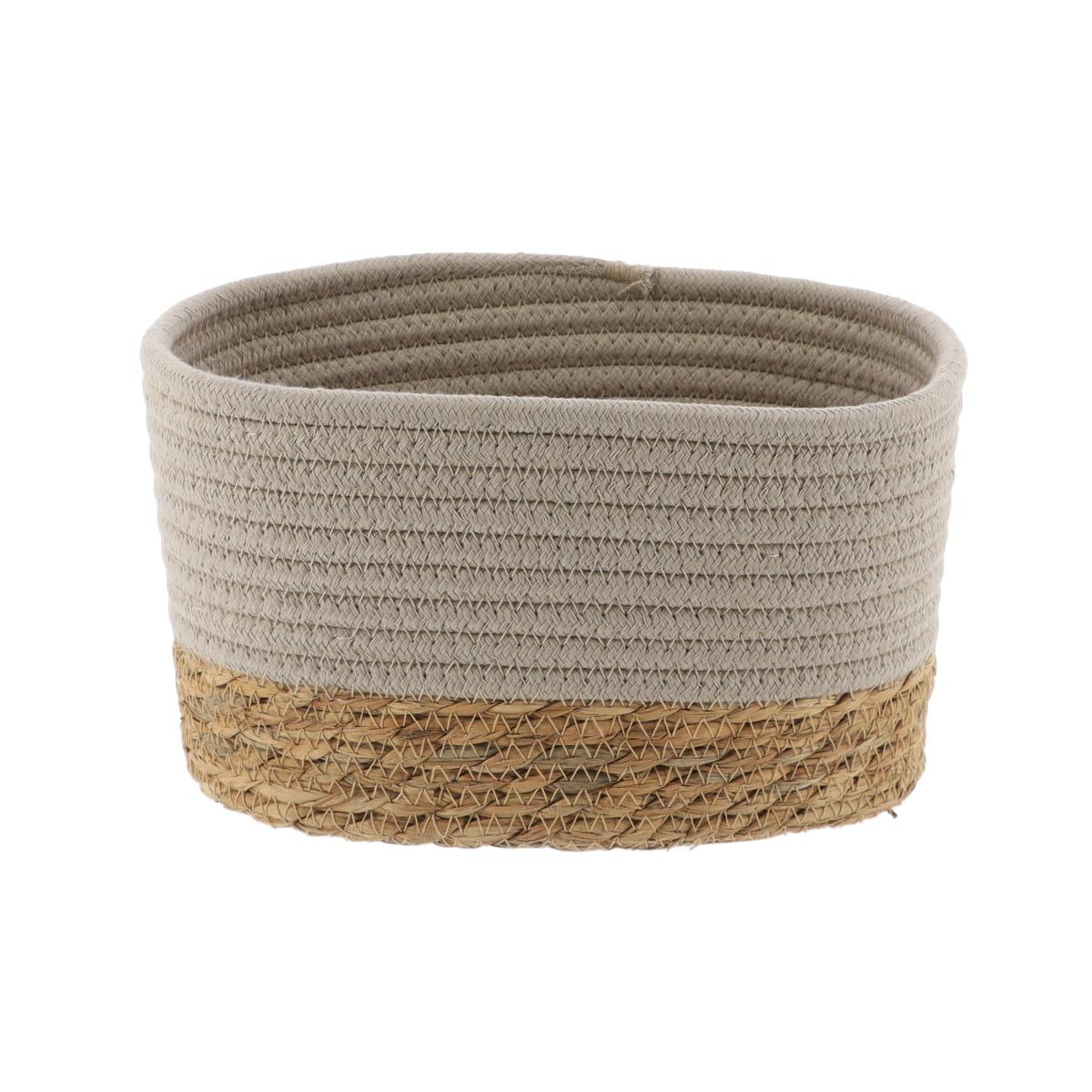 PANIER RECTANGULAIRE 23X15X13.5CM TAUPE NATUREL