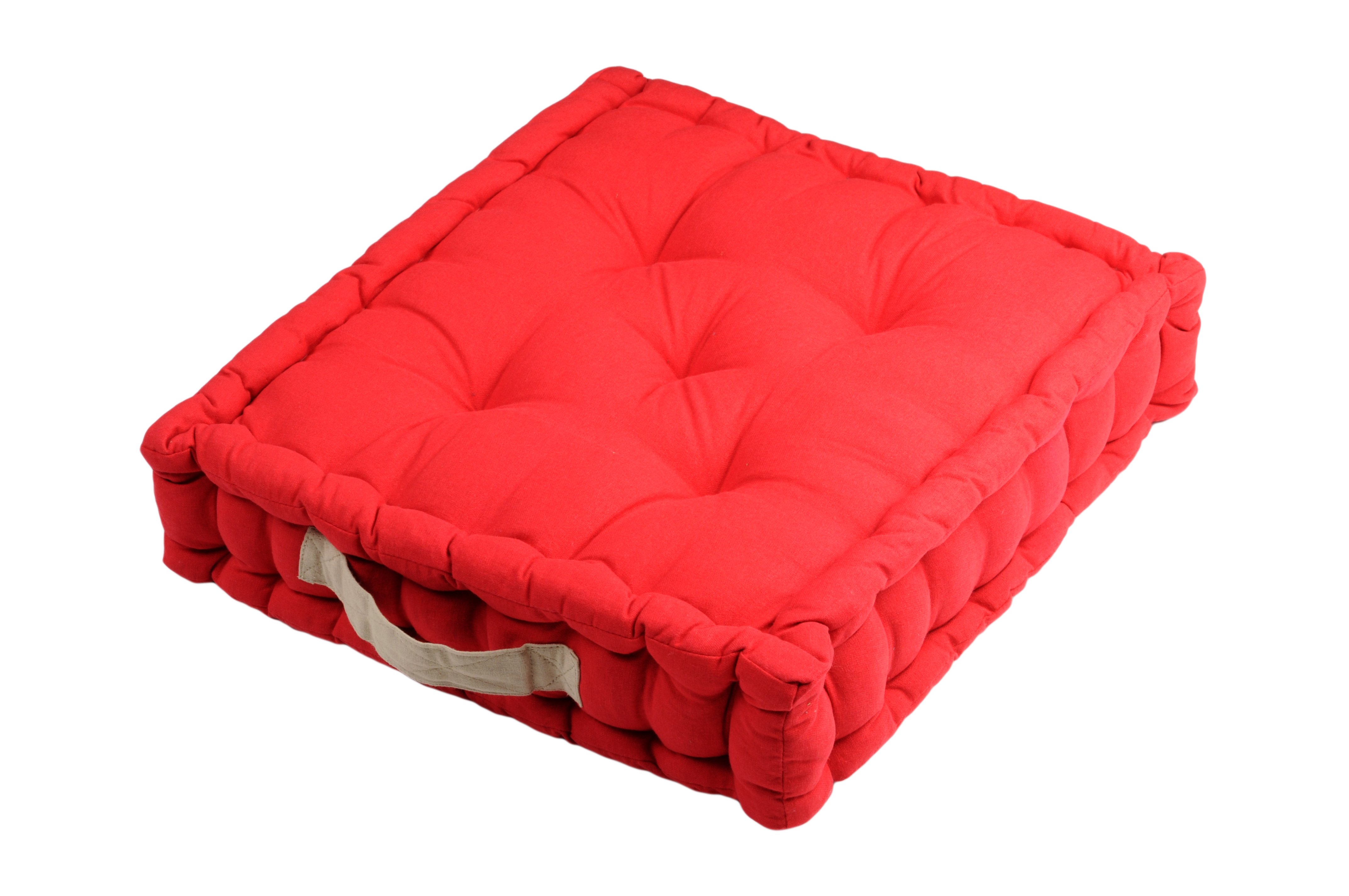 DUO COUSSIN 45X45X10 ROUGE LIN