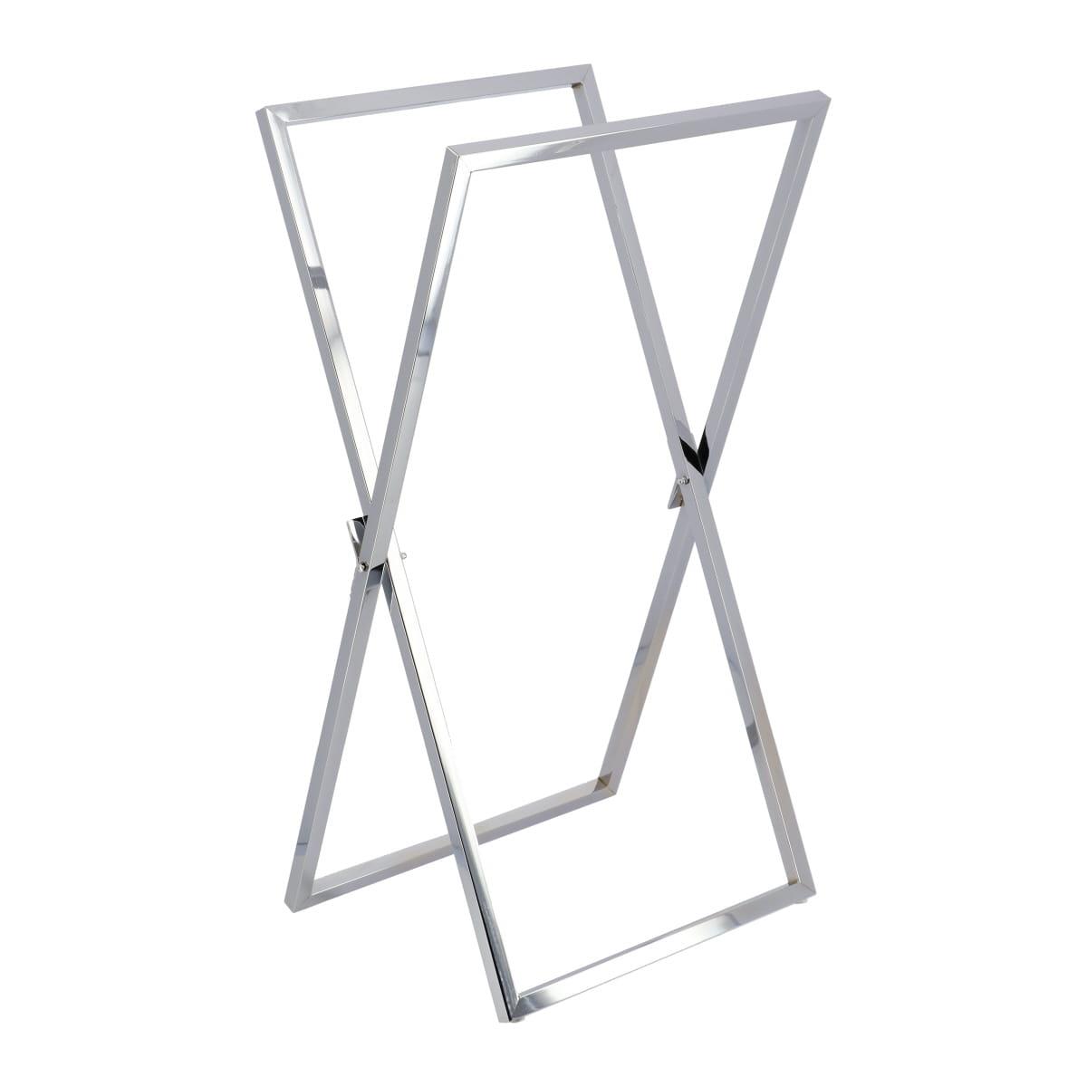 PORTE SERVIETTES METAL STRUCTURE CARREE PLIABLE CHROME