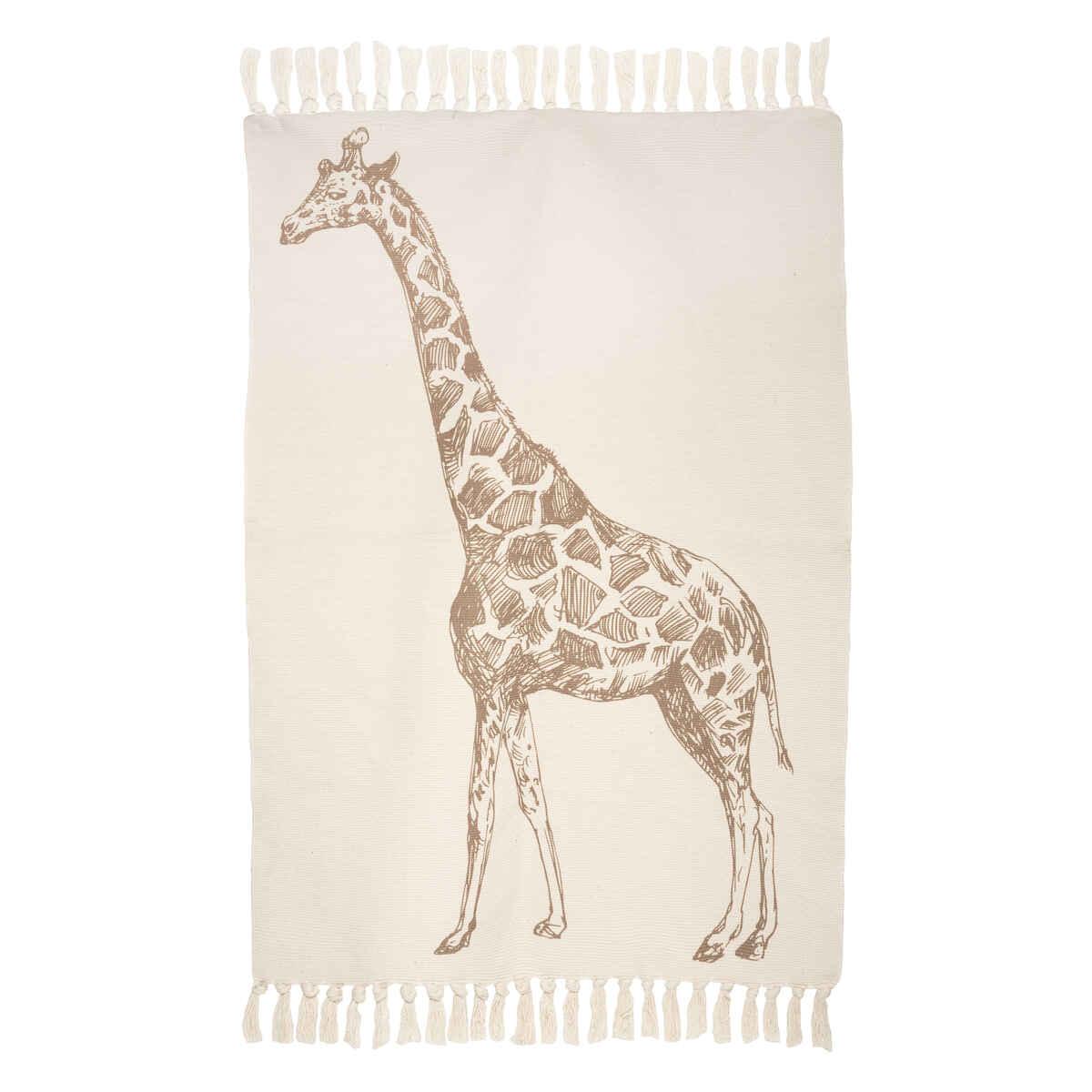 TAPIS GIRAFE FRANGES D.100X150CM