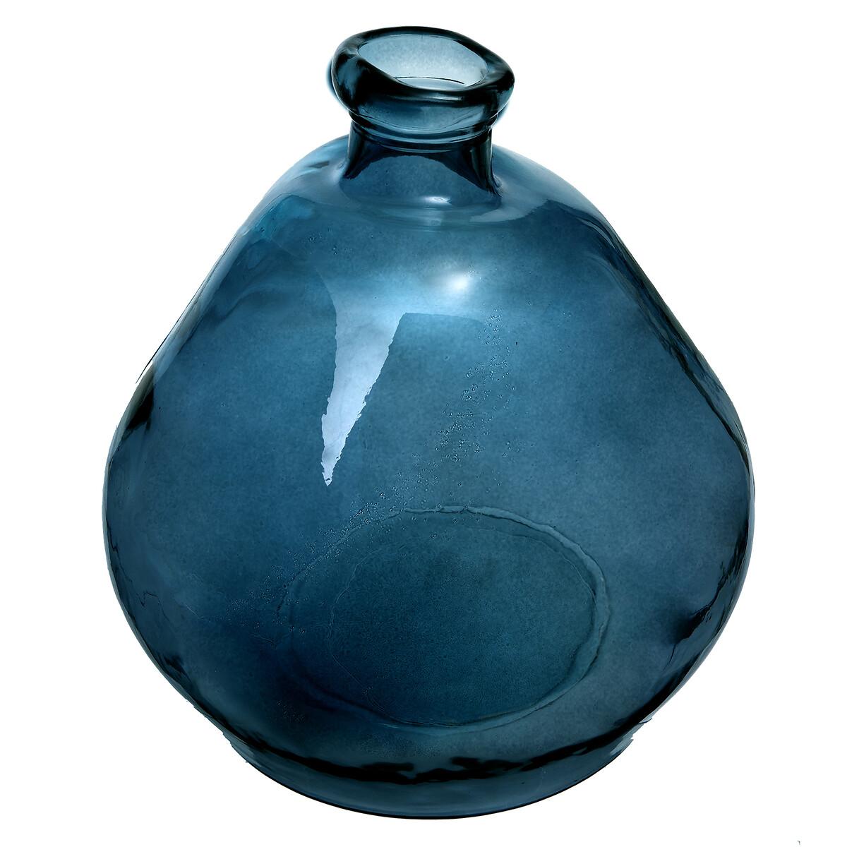 VASE ROND VERRE RECYCLE ORAGE D.45CM