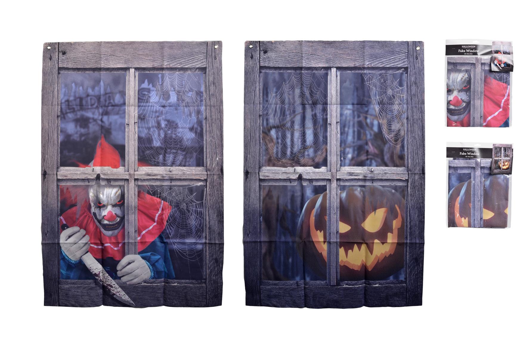 RIDEAU MOTIF HALLOWEEN POUR 1 FENETRE 1M20