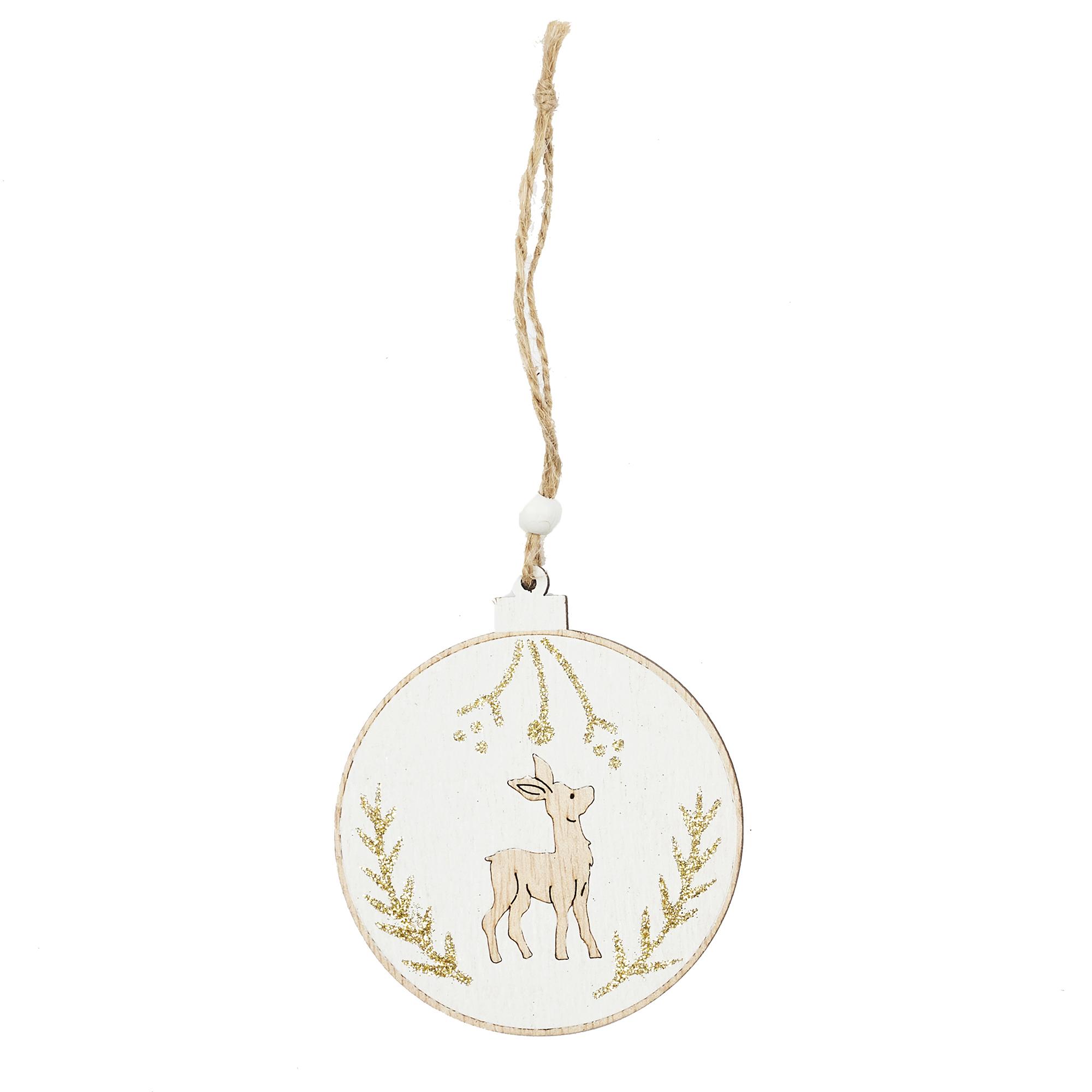 SUSPENSION RONDE EN BOIS BLANC RENNE