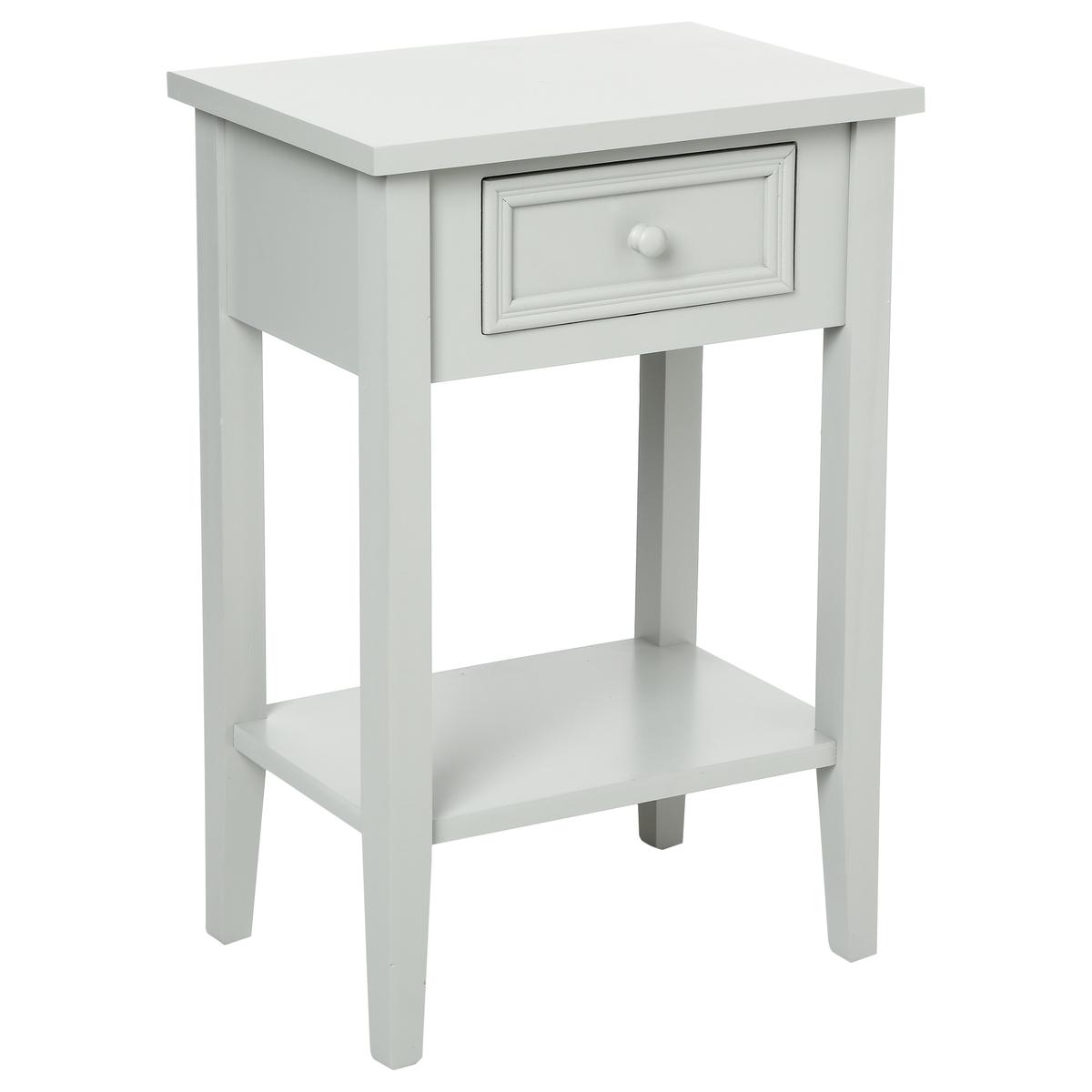 CHEVET 1 TIROIR TAUPE CHARME