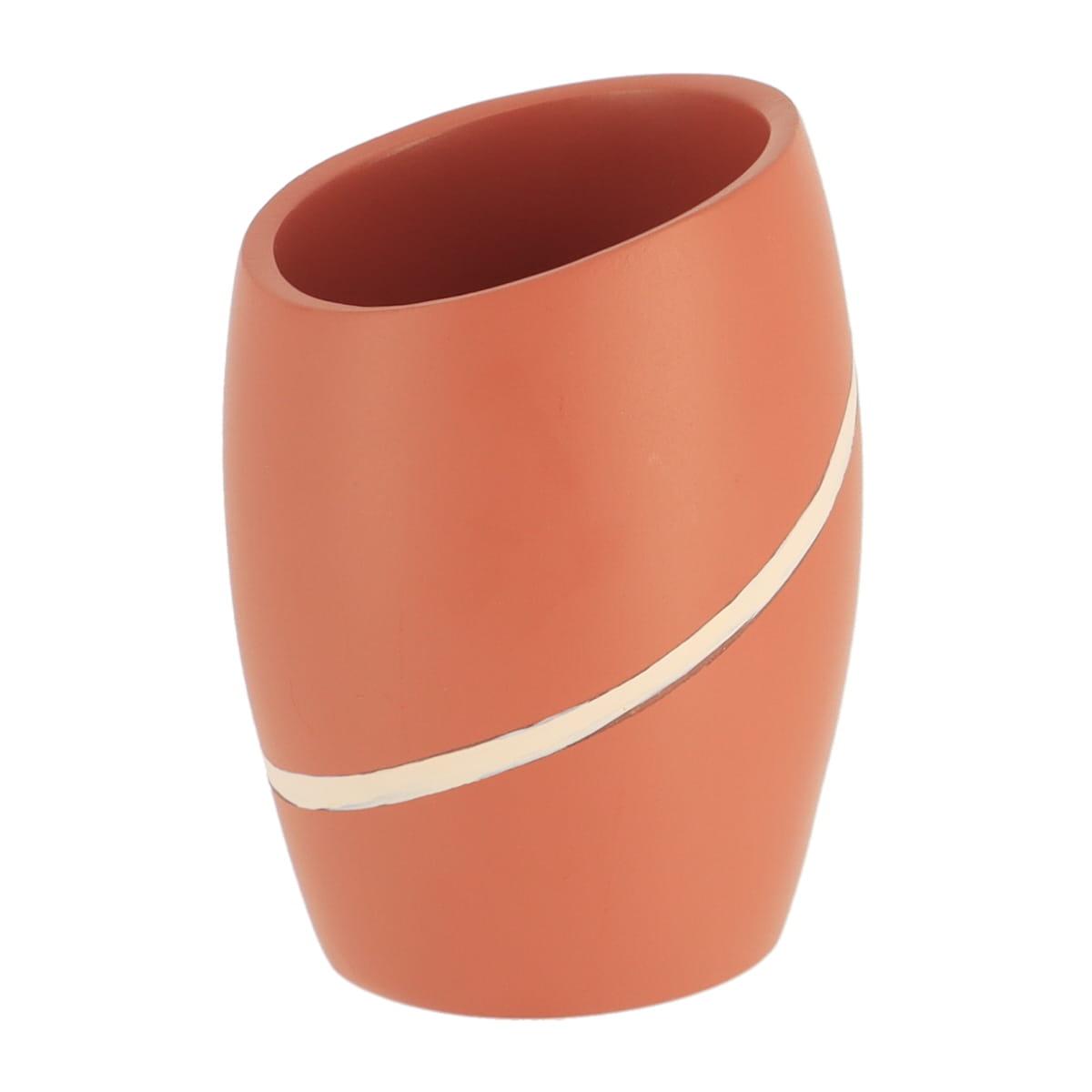 GOBELET POLYRESINE ARRONDI TERRACOTTA
