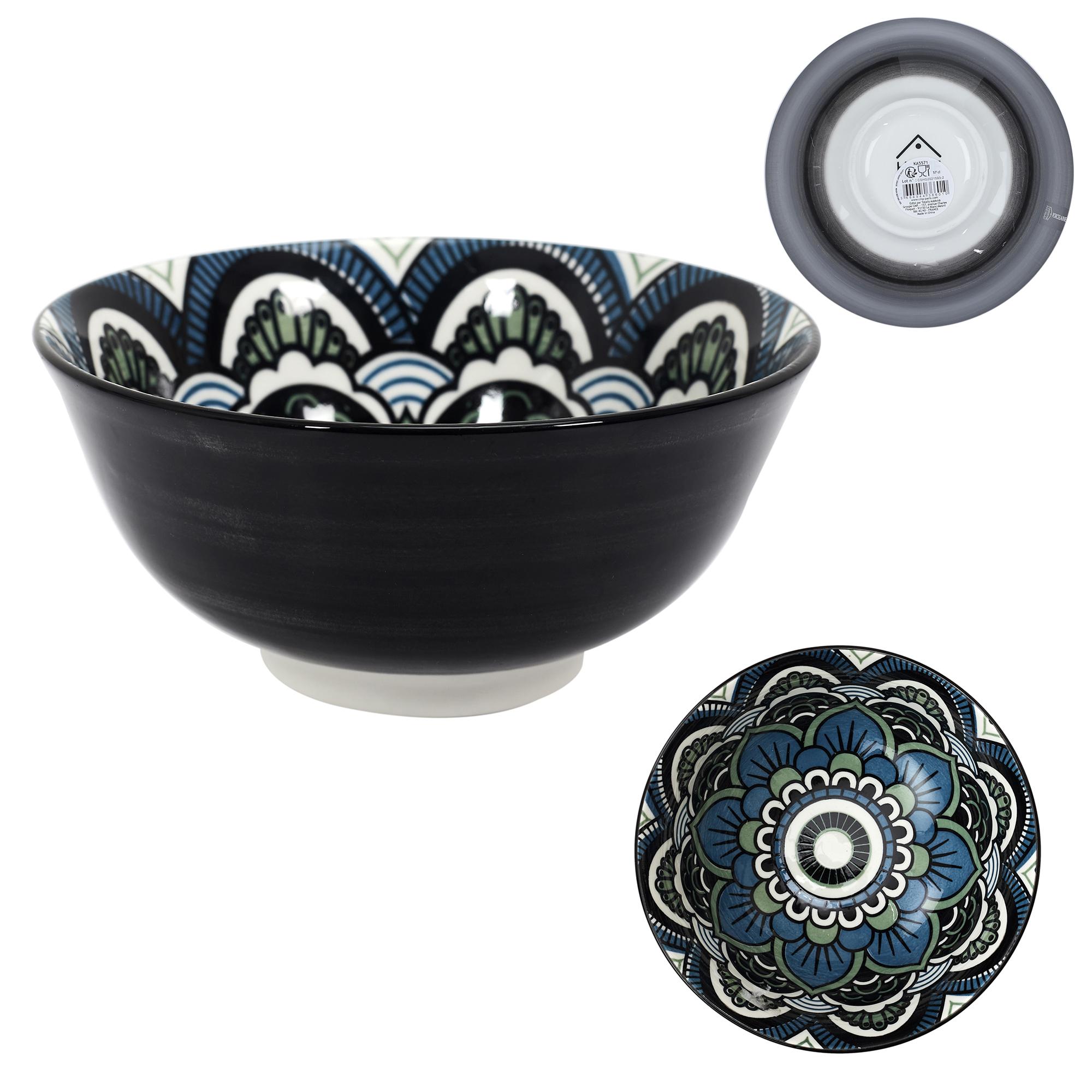 BOL MANDALA BLEU D.15CM