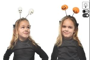 SERRE TETE LUMINEUX CITROUILLE TETE DE MORT 22 X 20 CM