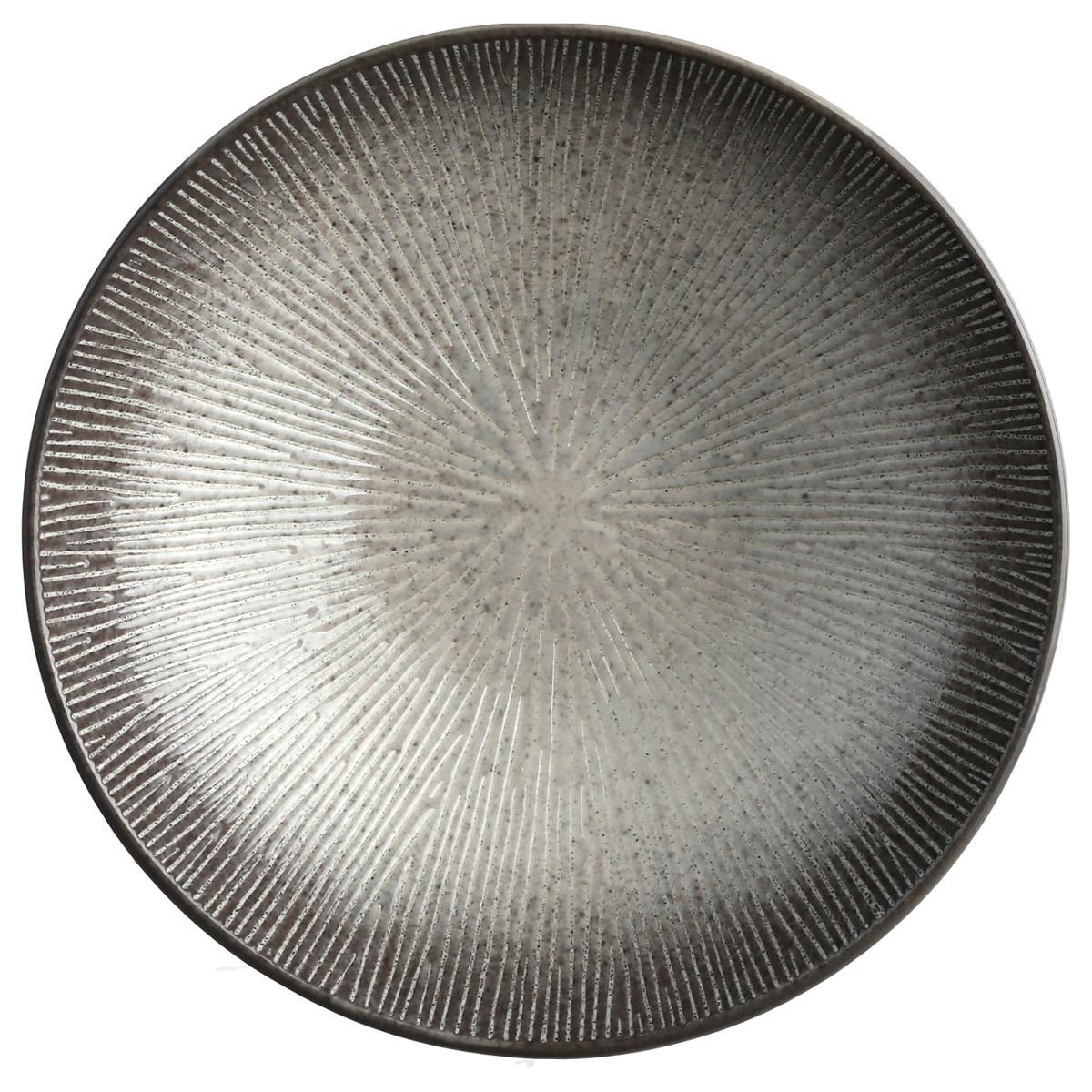 ASSIETTE CREUSE ATELIER GRIS 19CM