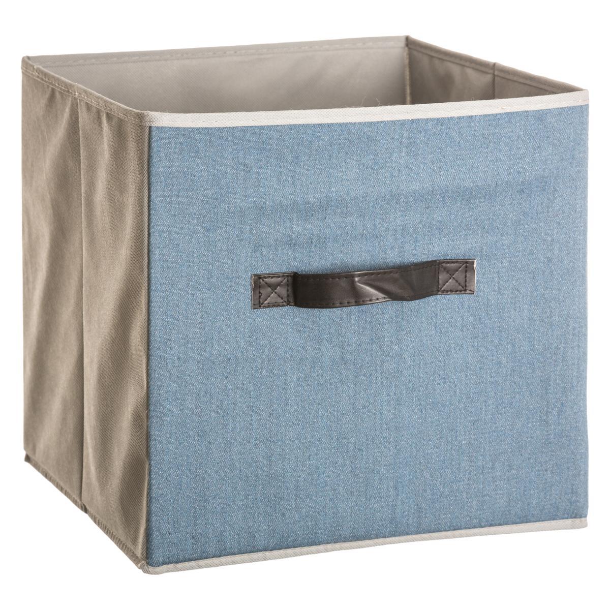 BOITE DE RANGEMENT 31X31CM JEAN BLEU CLAIR