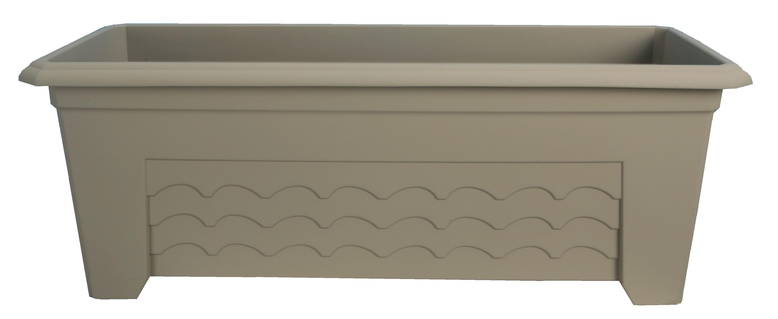 POT FLEUR RESINE TERRISSIMA 79X34 TAUPE