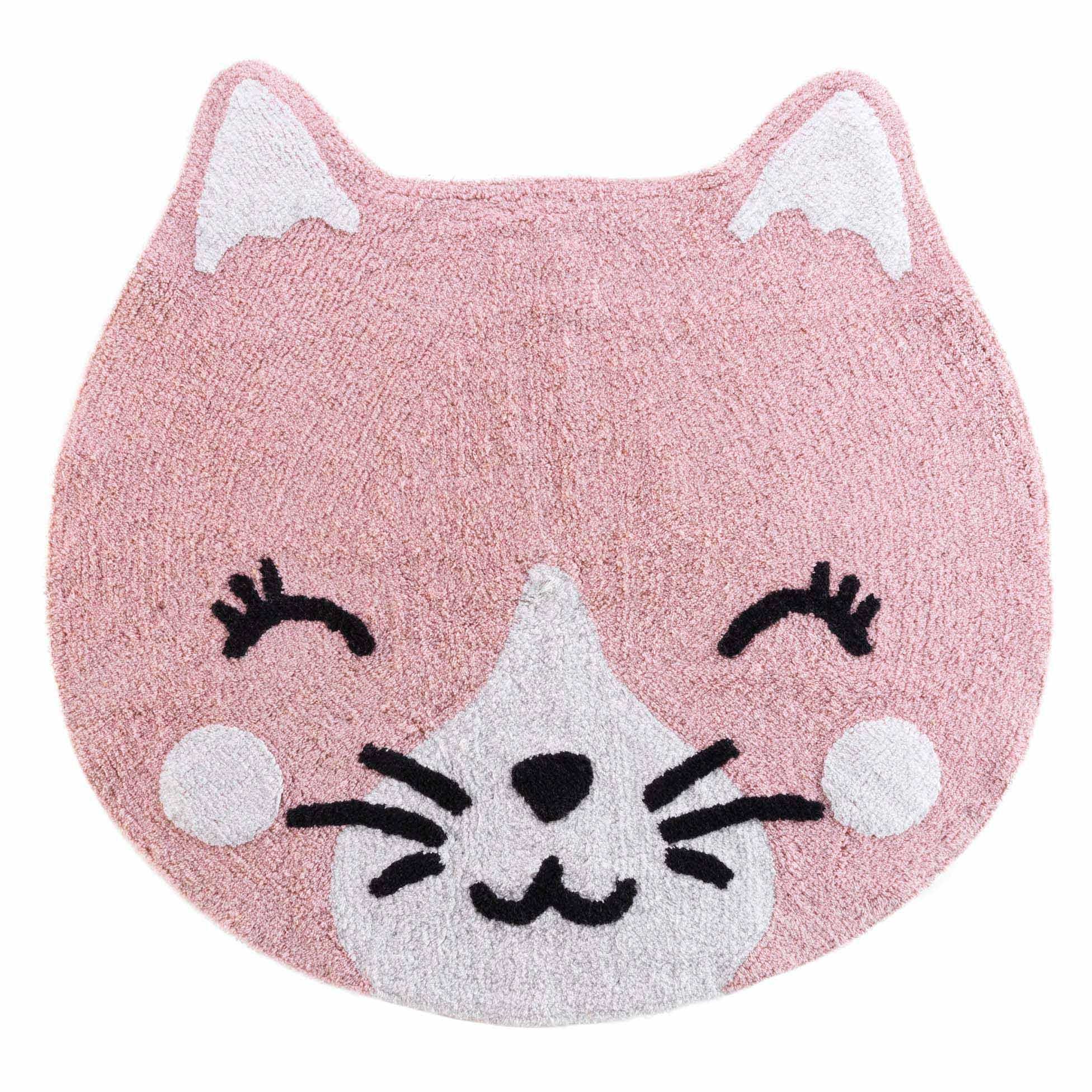 TAPIS ROND D.90CM POLYCOTON CHATON