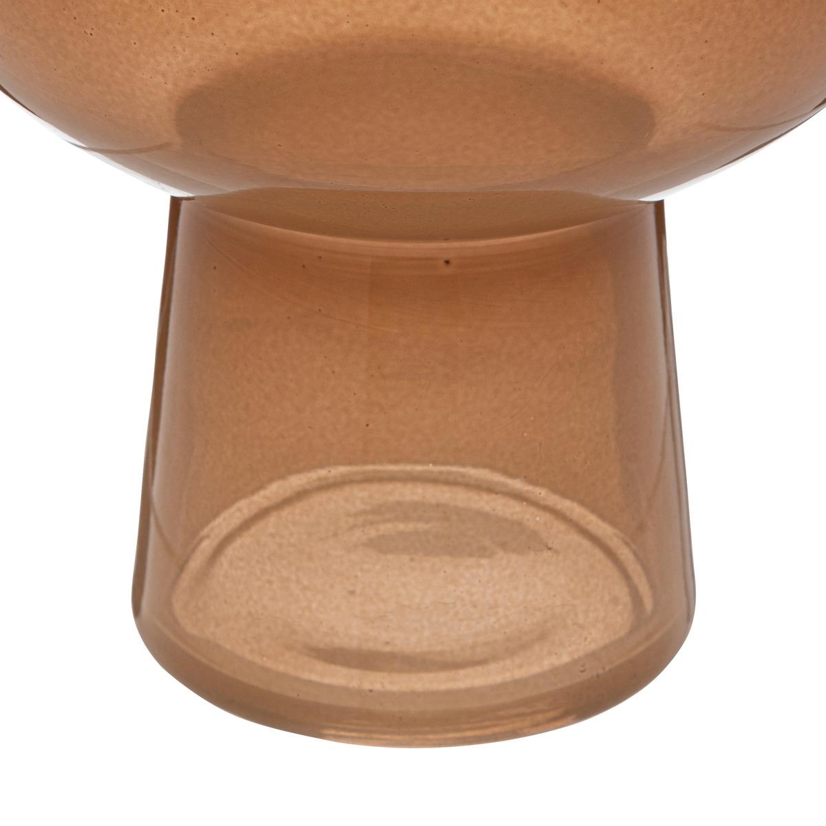 VASE CLOUDY VERRE MARRON H.29.5CM