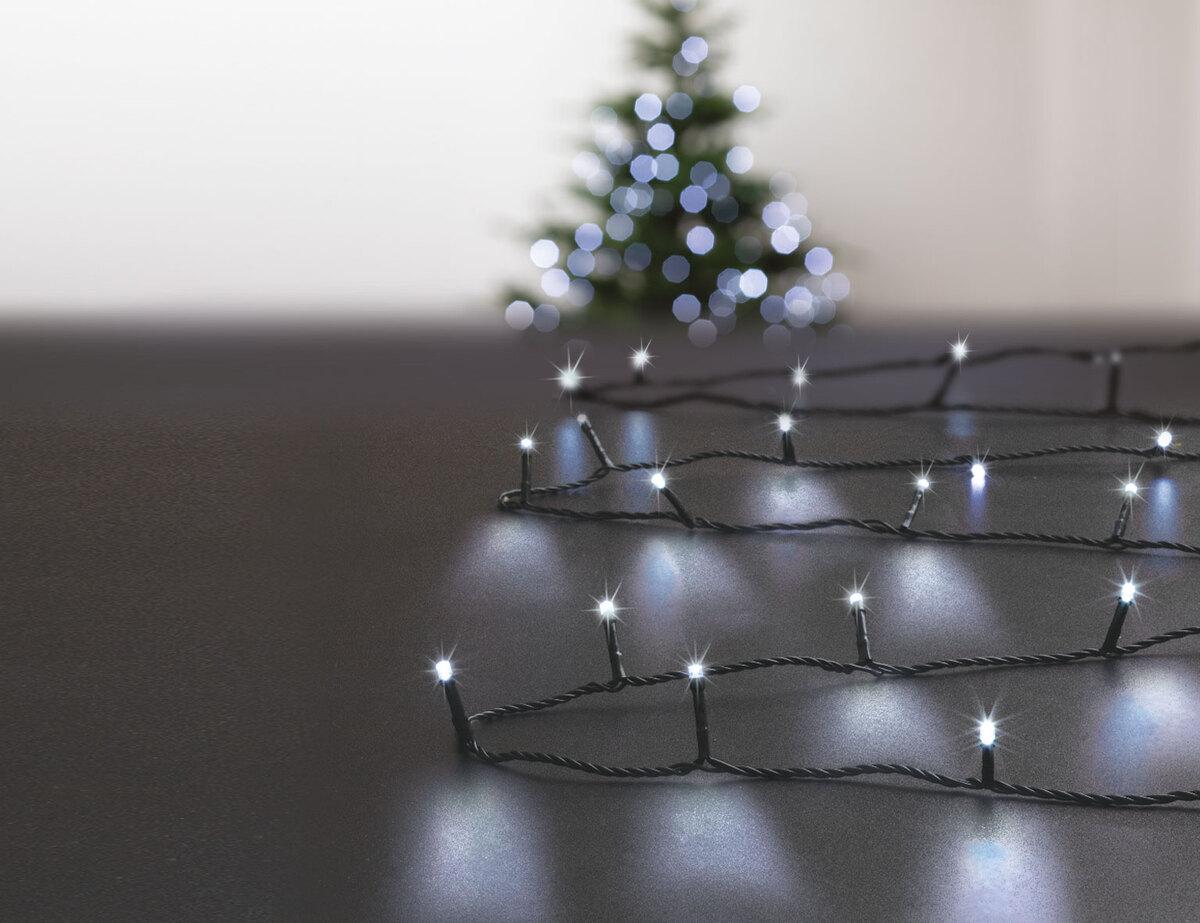 GUIRLANDE EXTERIEUR 10M 100LEDS SOLAIRE BLANC FROID