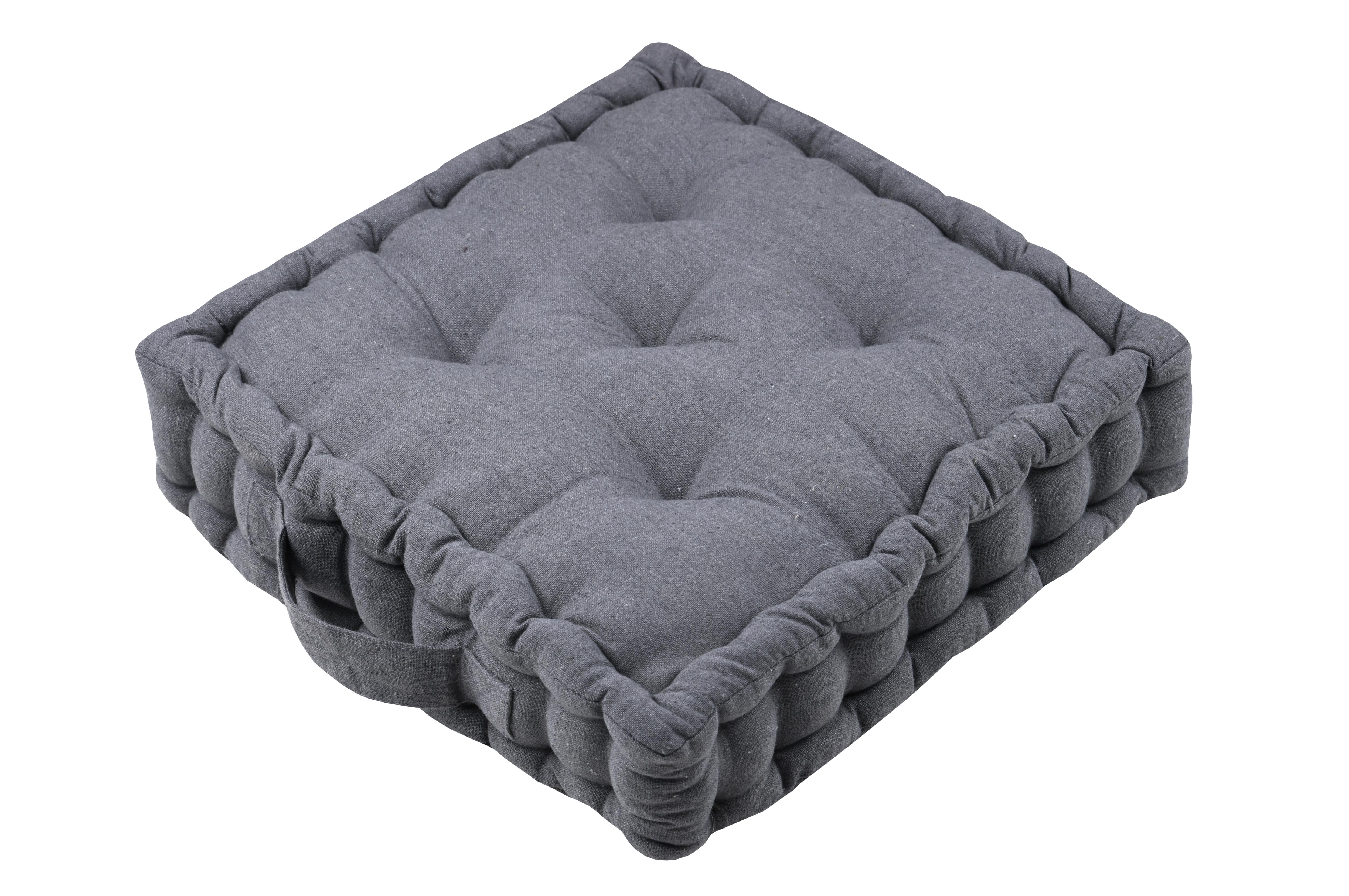 TOMORROW COUSSIN SOL 40X40CM CARBONE COTON RECYCLE
