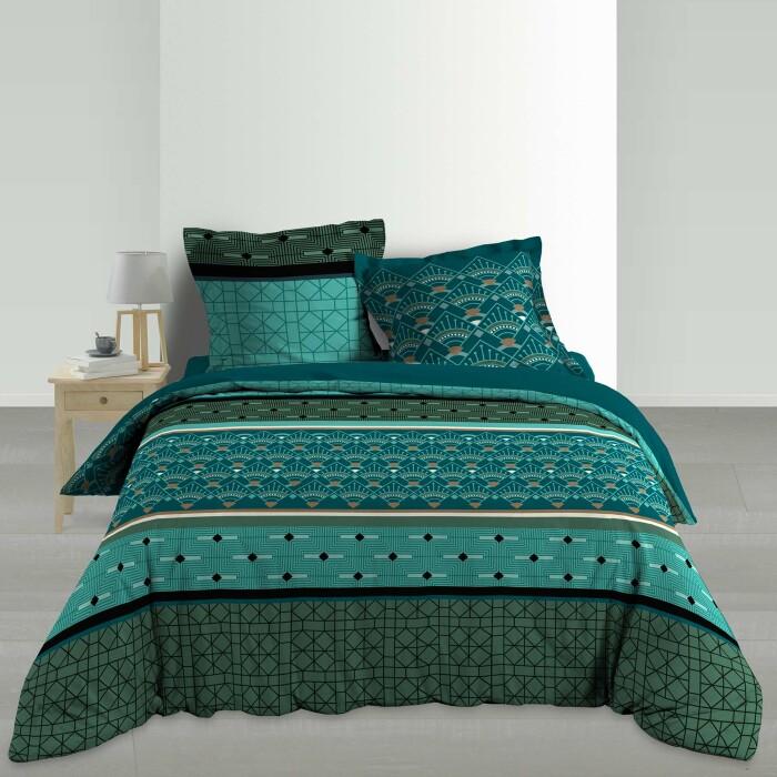 PARURE 260X240CM PERCALE 78 FILS ALLOVER LEANDRO
