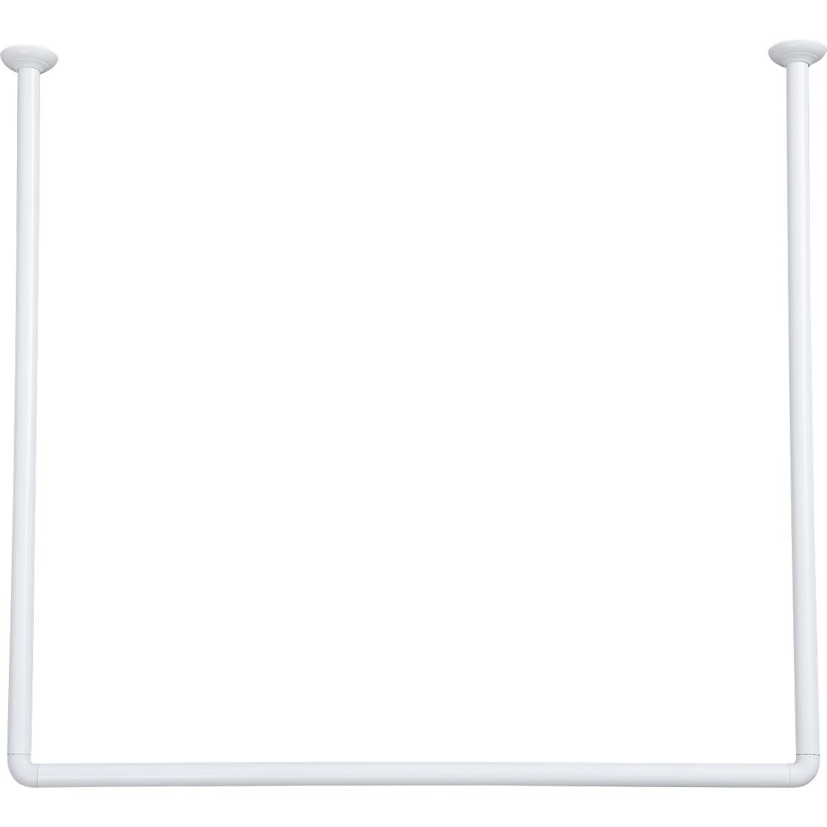 BARRE D ANGLE EN U 80X80X80CM ALUMINIUM BLANC