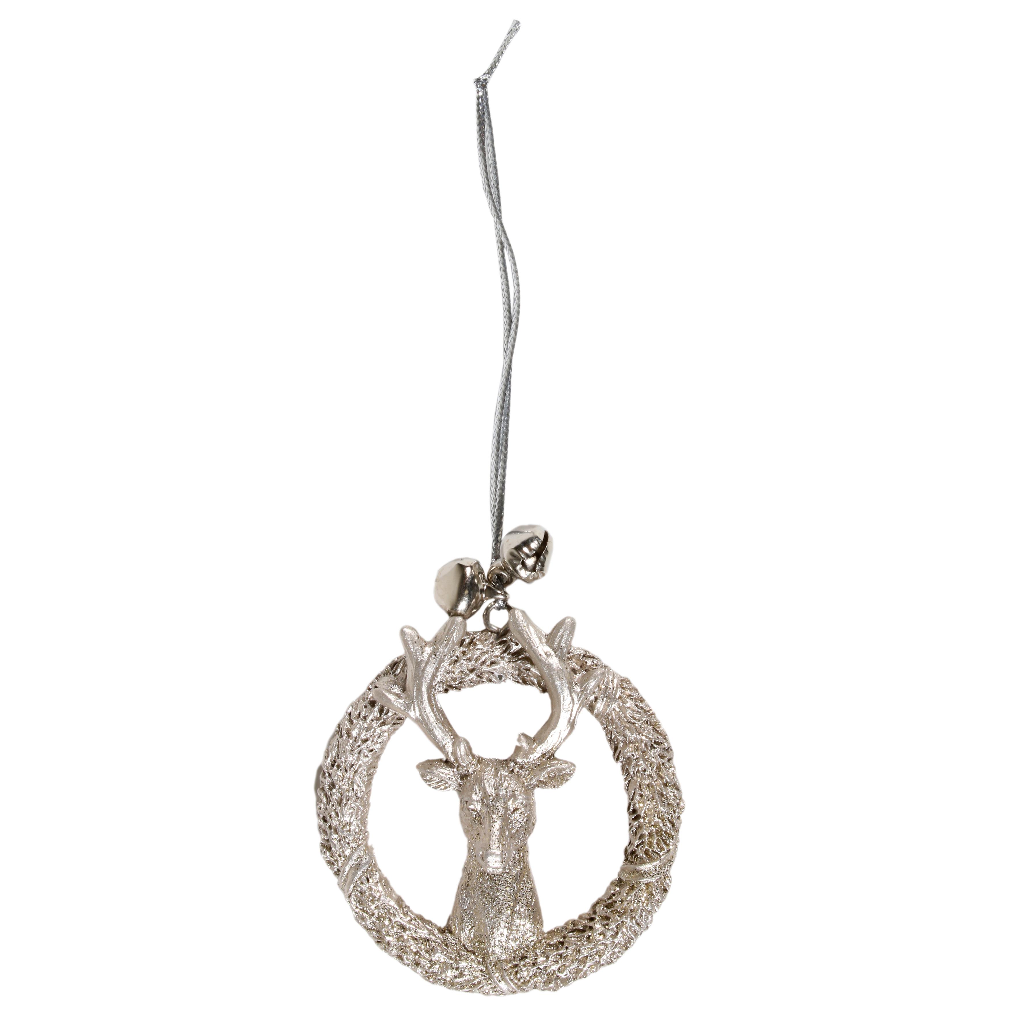 SUSPENSION COURONNE REINE METAL 15X6CM