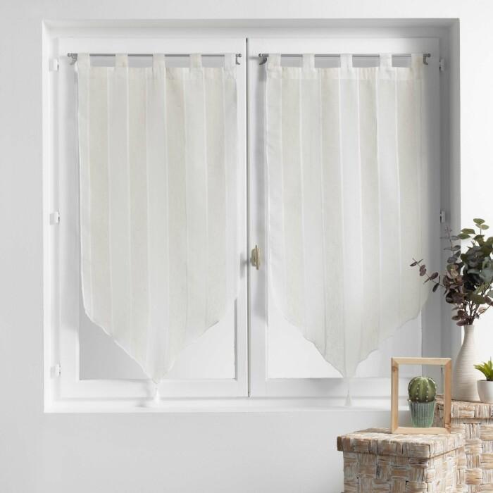 PAIRE POMPON PASSANTS 2X60X160CM PALAOS NATUREL