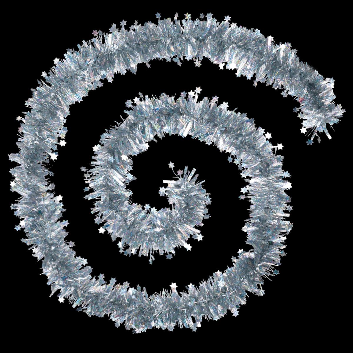 GUIRLANDE DE NOEL ETOILE LASER 100X6X2M ARGENT