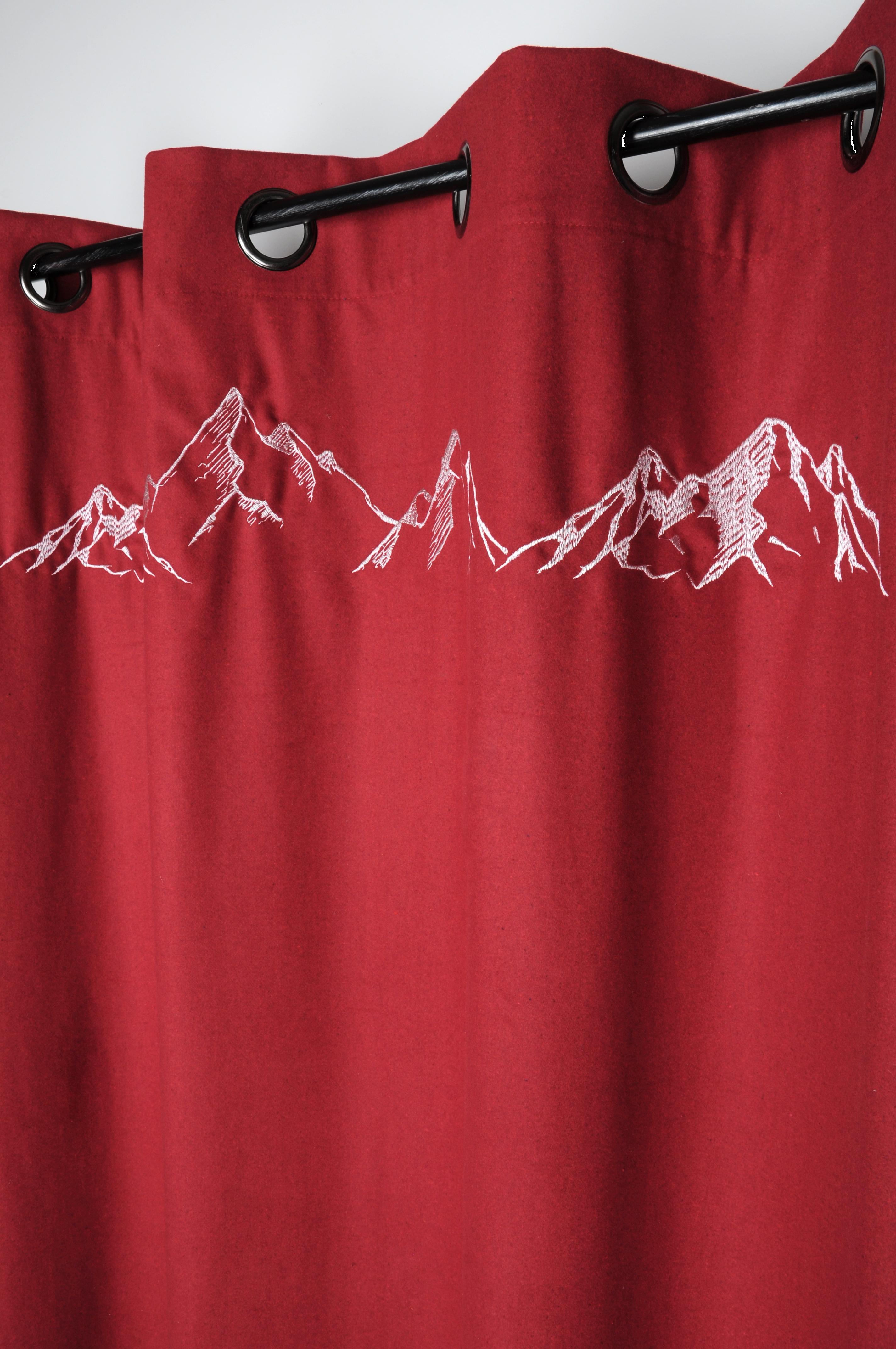 CHARVIN RIDEAU 135X260CM OEIL ROUGE