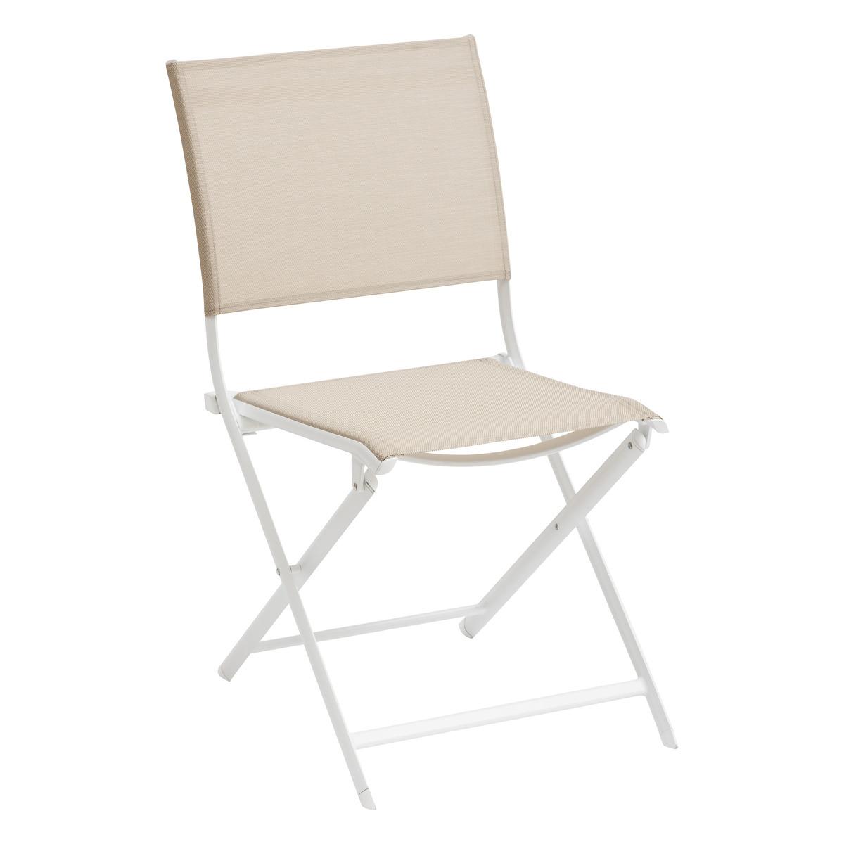 CHAISE AXANT PLIANTE LIN BLANC