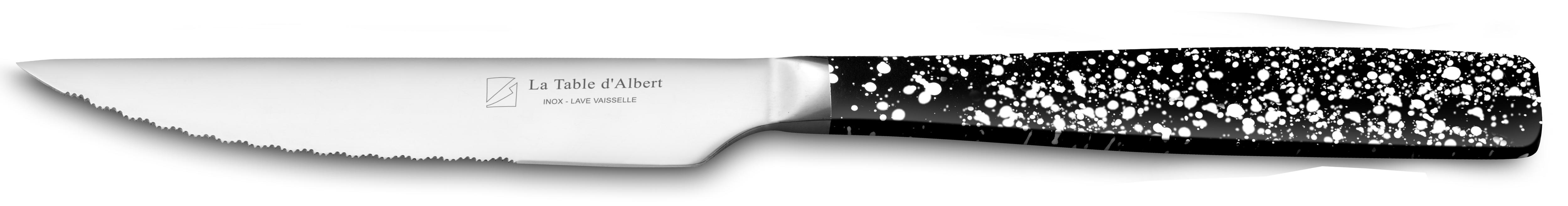 TORONTO COUTEAU TABLE INOX NOIR BLANC