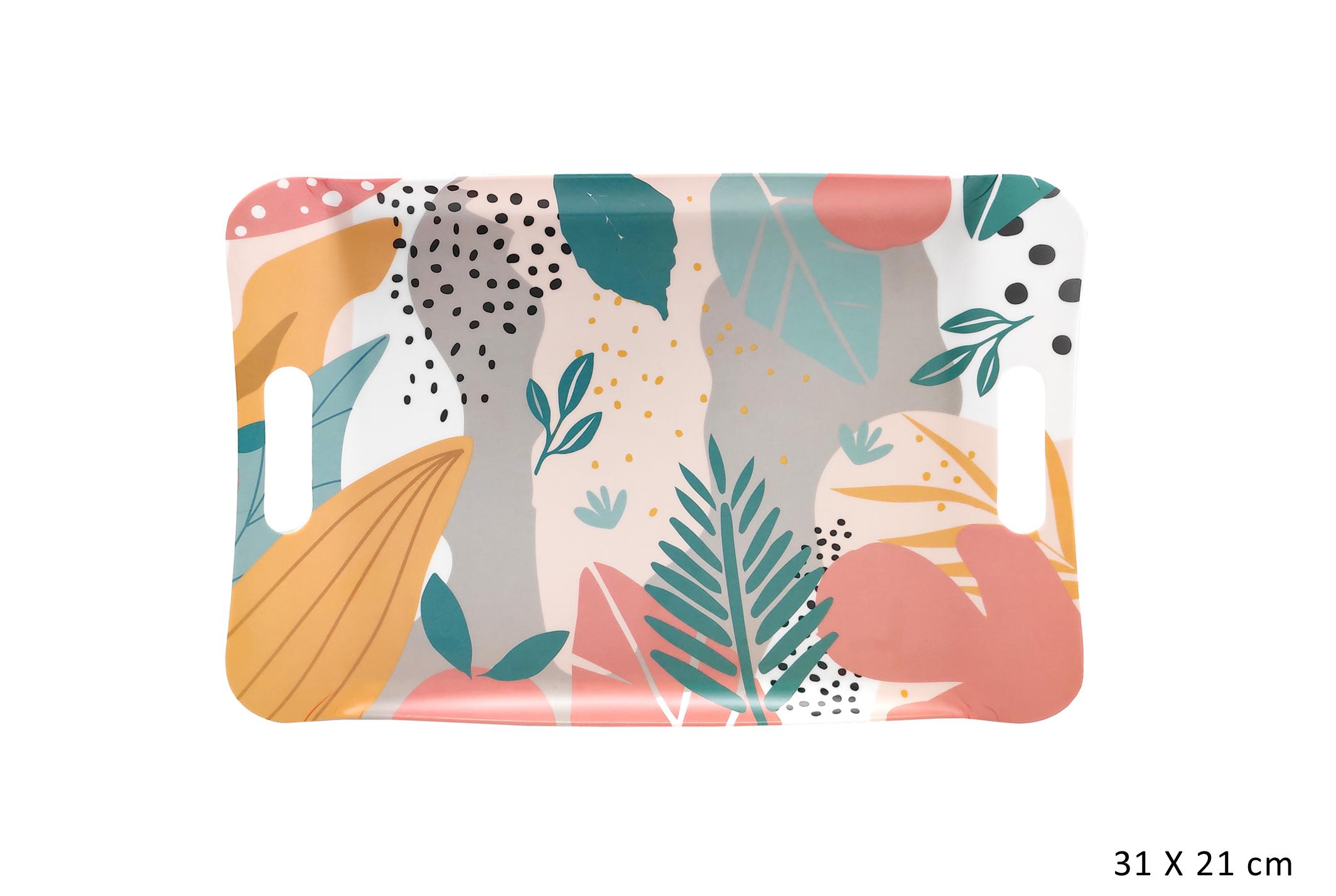 PLATEAU MELAMINE ABSTRAIT 31X21CM