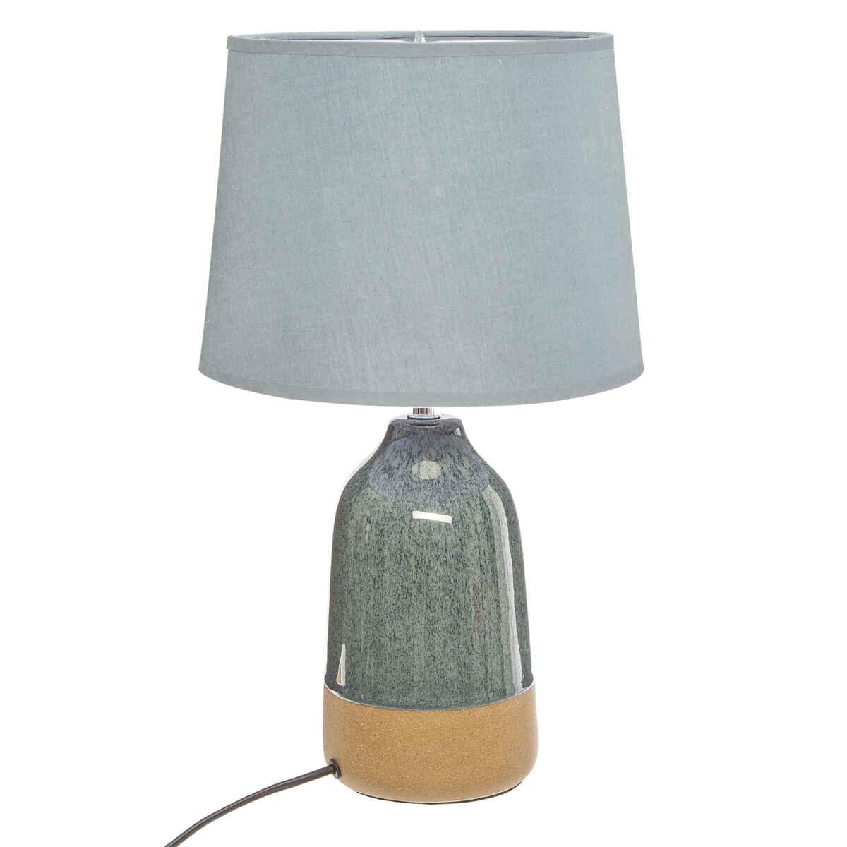 LAMPE CERAMIQUE BLEU H.43CM