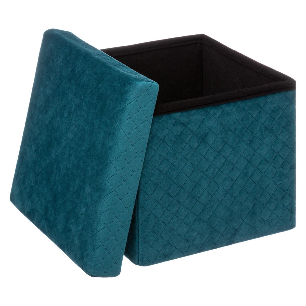 POUF PLIABLE BLEU 31X31CM