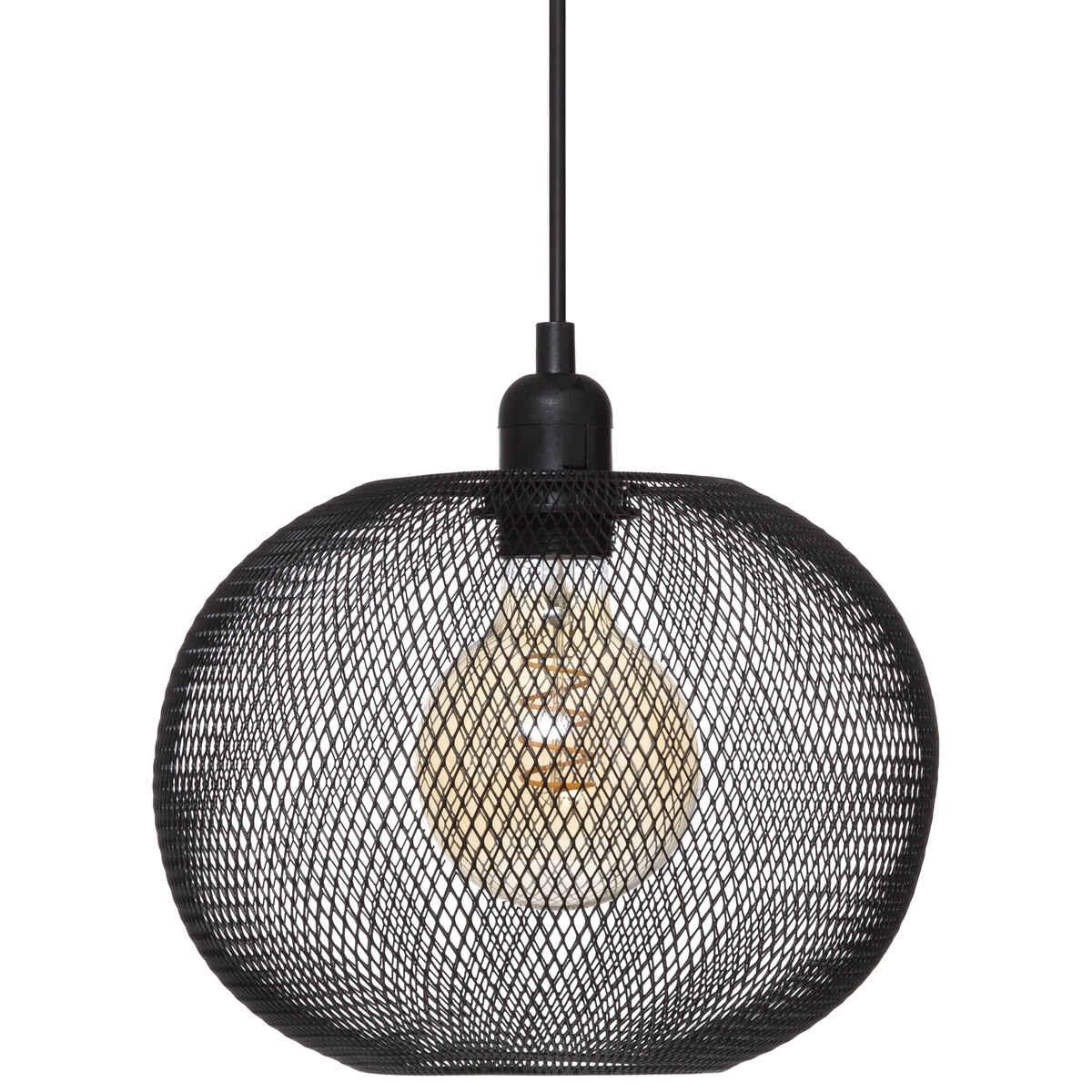 SUSPENSION METAL BOULE EMIE NOIR D.25CM