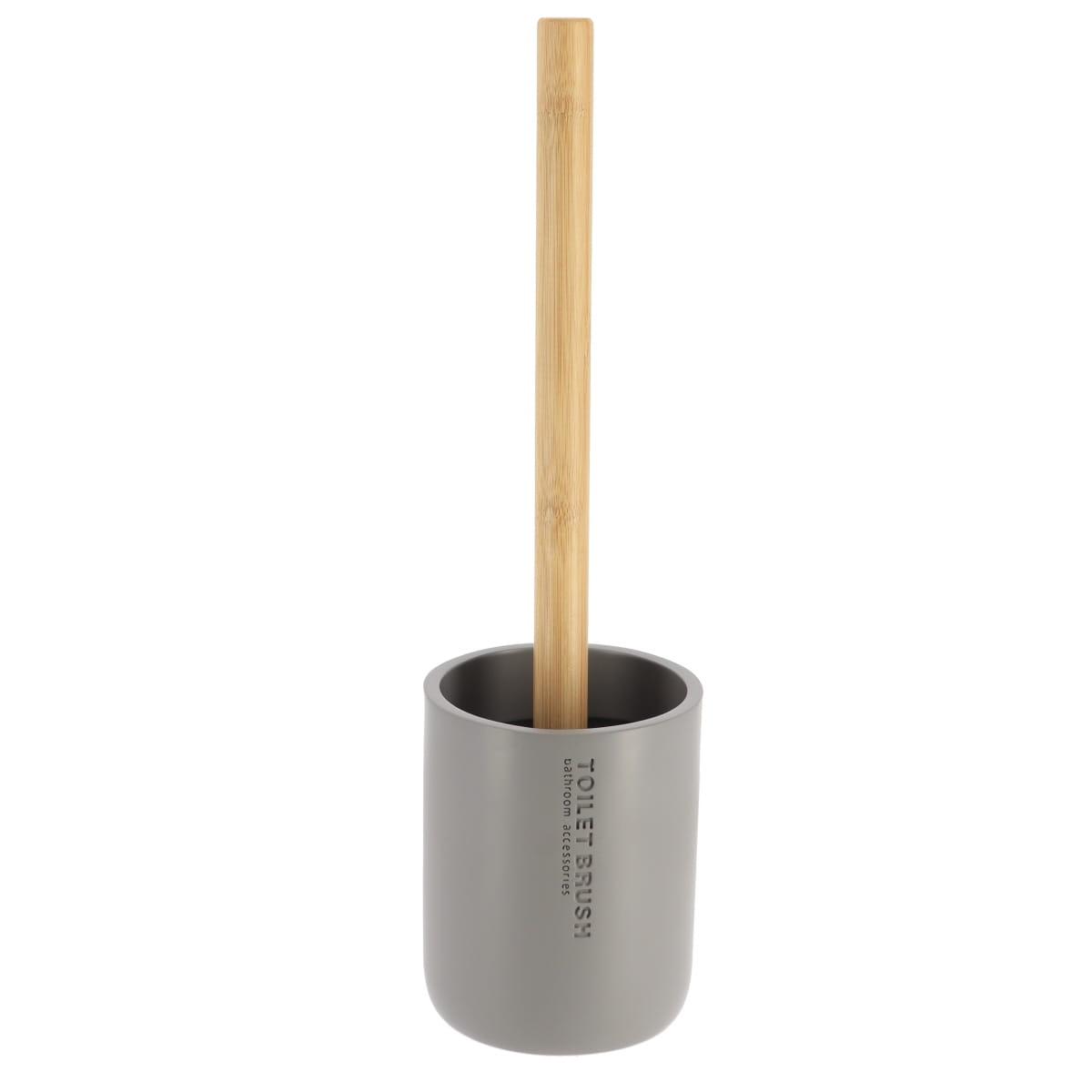 BROSSE WC POLYRESINE GRIS BAMBOU