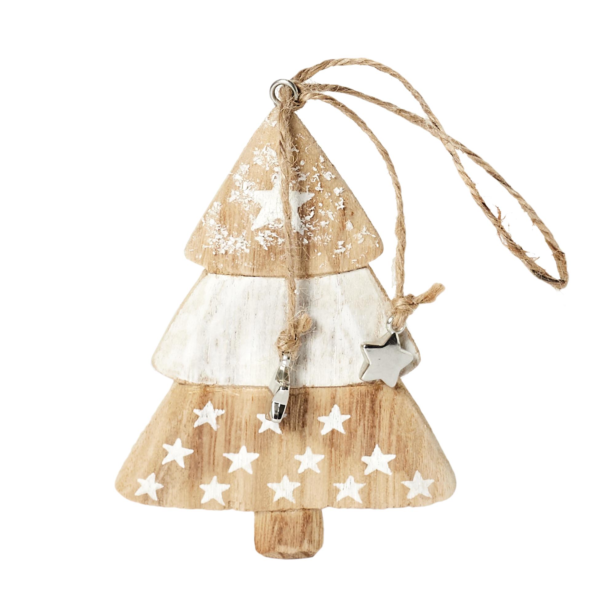 SUSPENSION CLOCHE EN BOIS ETOILEE