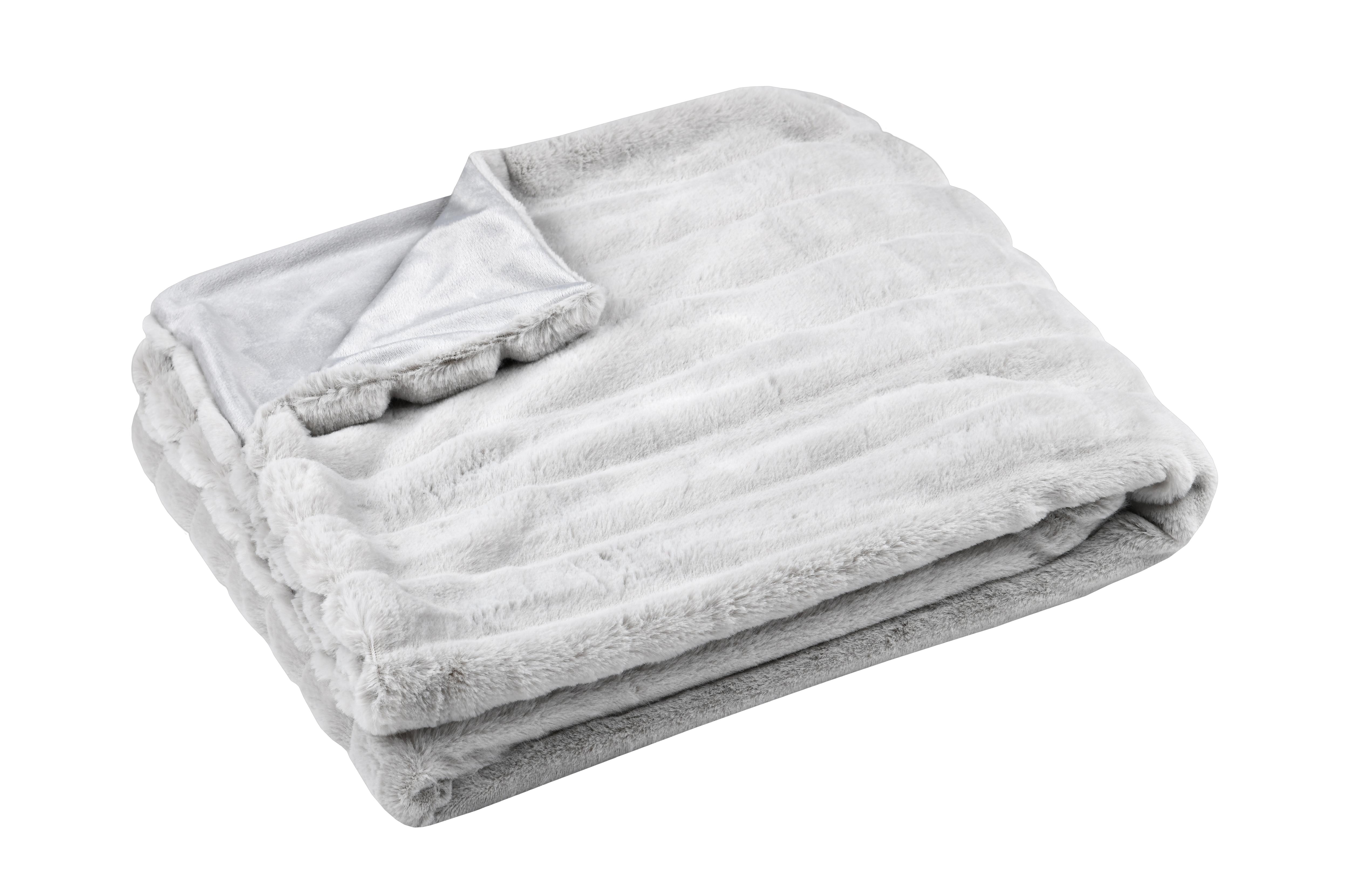 FLUFFY PLAID 130X160 CM PERLE