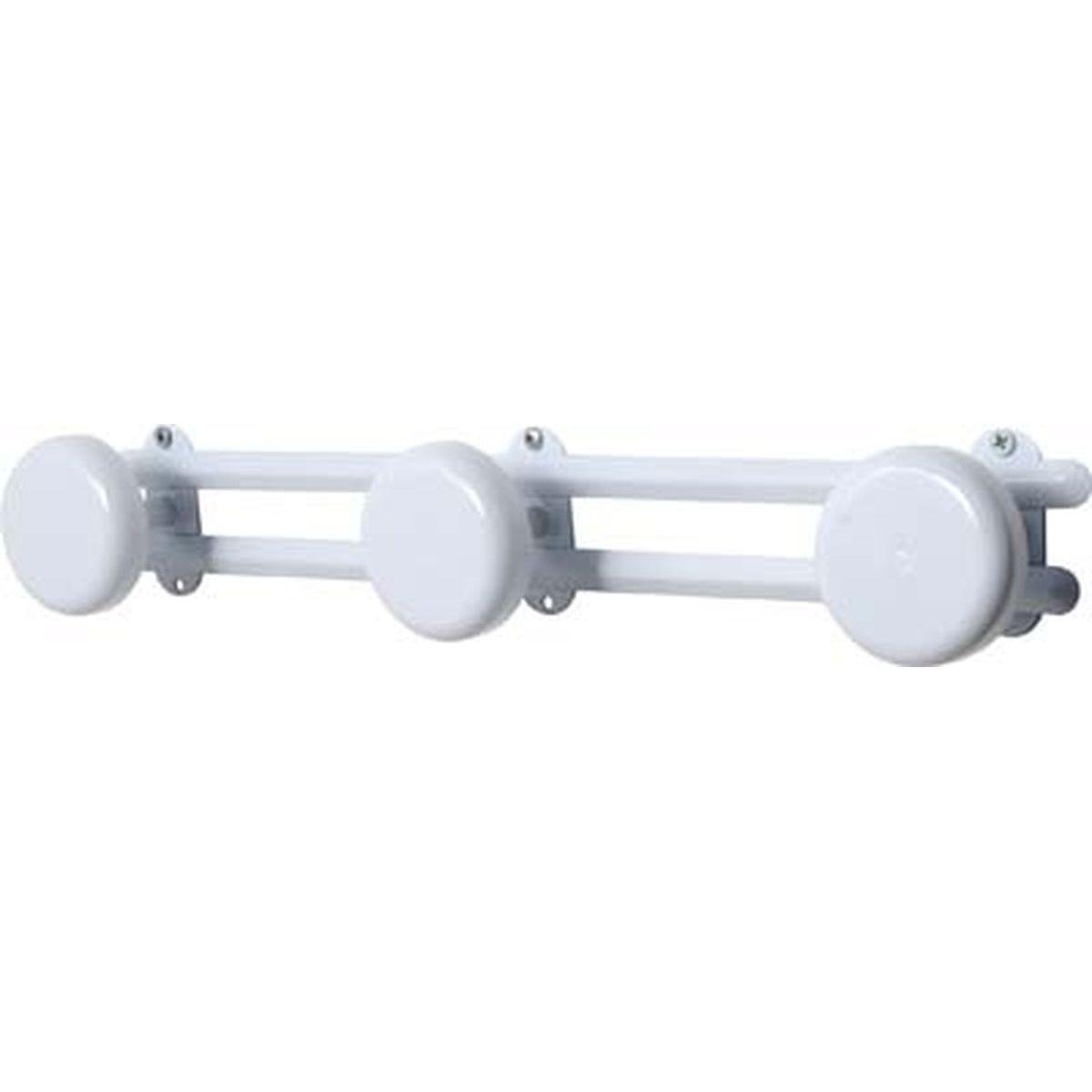 PATERES METAL A FIXER 3 ACCROCHES  BLANC