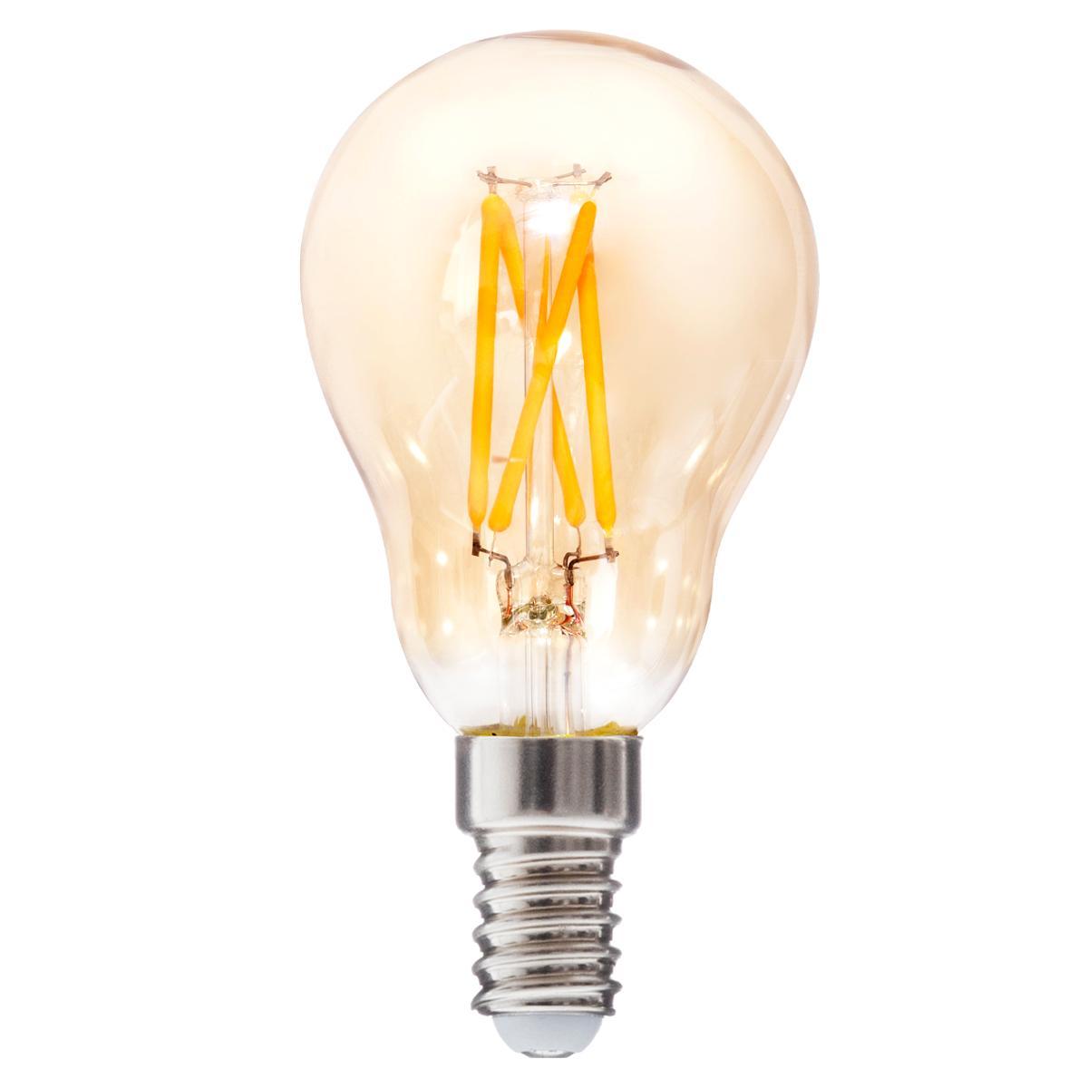 AMPOULE LED DROITE AMBRE E14 A48 2W