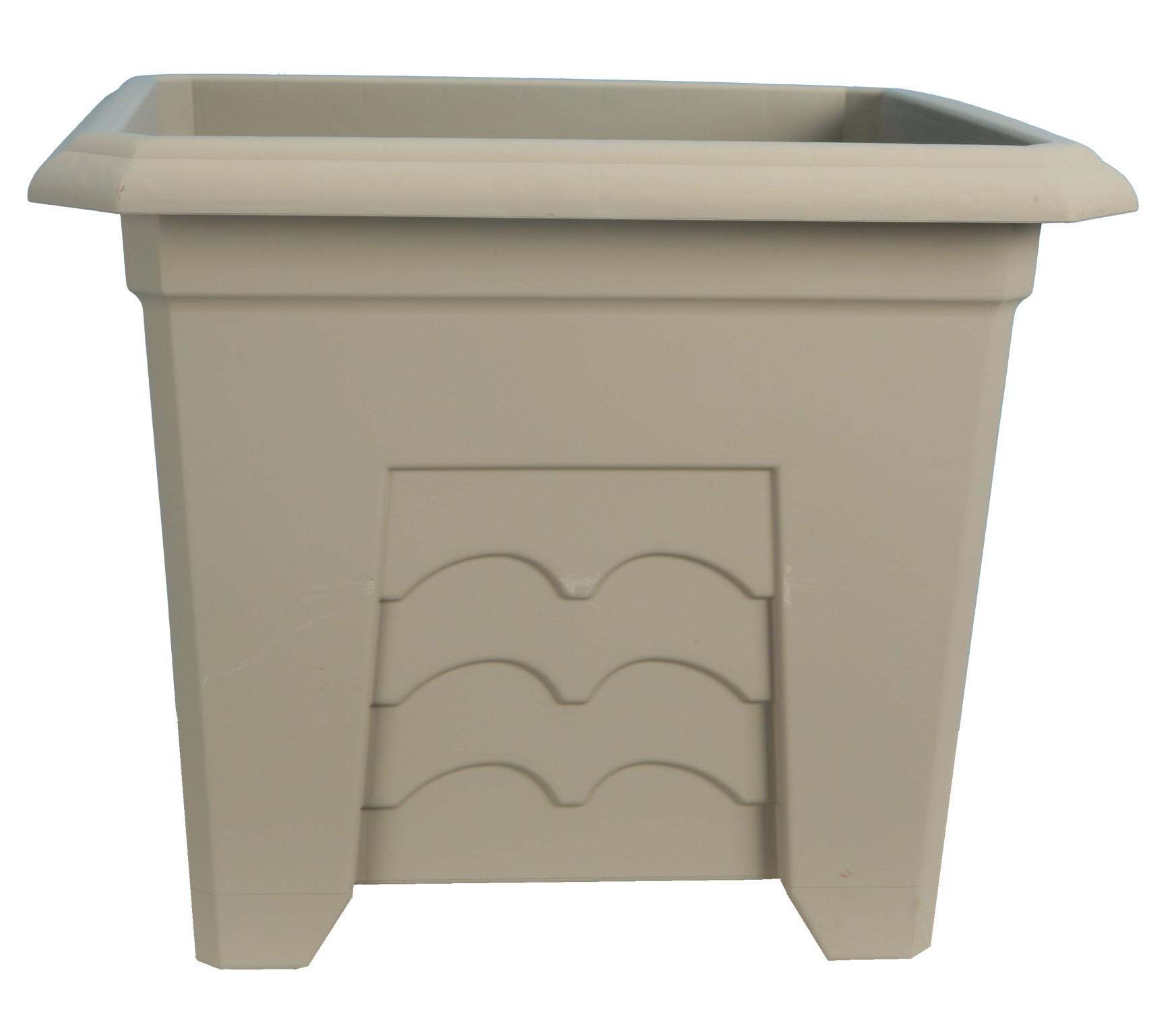 POT FLEUR RESINE TERRISSIMA 39 X 39 HAUT 31 TAUPE